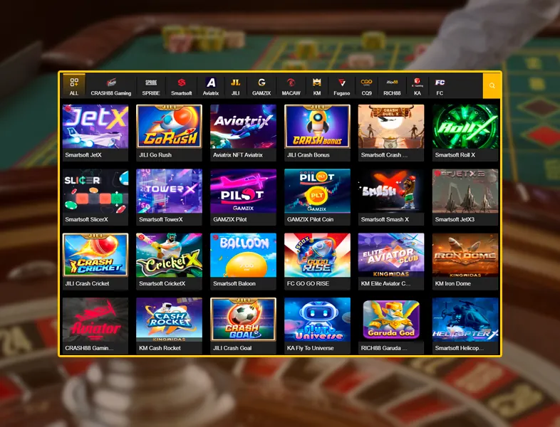 Search for a game in the Crash Games section